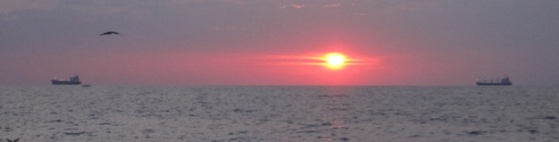 sunset over the mediterranean