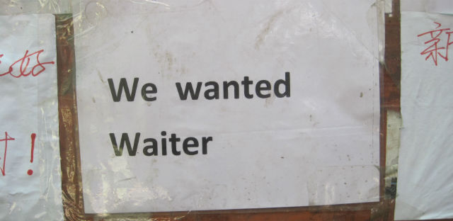 we wanted waiter